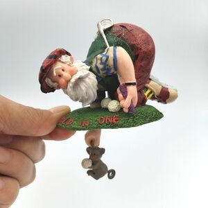 Kurt Adler Sports Santa Golf Christmas Ornament Hold In One Mouse Santa's World